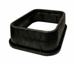 NDS 13 In. W X 6 In. H Rectangular Riser For Valve Box Black