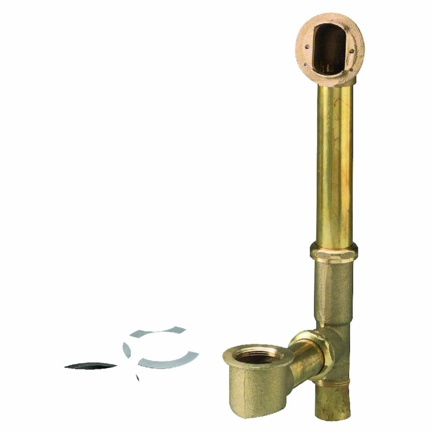 Keeney Foot Lok Stop 1-1/2 In. D Chrome Brass Bath Drain