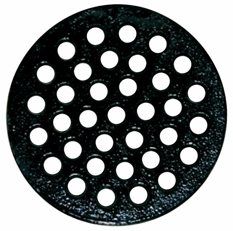 Sioux Chief 8-7/8 In. Epoxy Coated Black Round Cast Iron Floor Drain Strainer