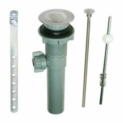 Plumb Pak 1-1/4 In. D Brushed Nickel Plastic Pop-Up Lavatory Drain