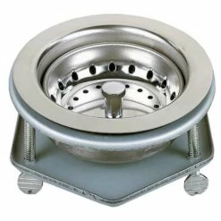 PlumbCraft 3-1/2 In. D Chrome Stainless Steel Basket Strainer Assembly Silver