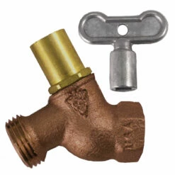 Arrowhead 1/2 In. FIP X 3/4 In. MHT Brass No-Kink Hose Bibb