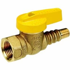 Homewerks Texas Pattern 1/2 In. Brass Flare X FIP Gas Ball Valve