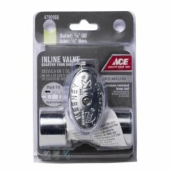 Ace Quick Lock 3/8 In. PTF In. X 3/8 In. PTC Brass Shut-Off Valve